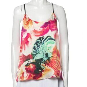 Alice + Olivia Silk Watercolor Floral Top Size S